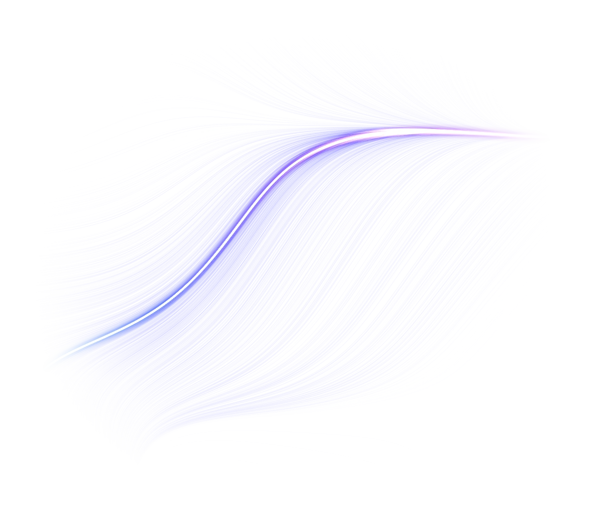 Forme lumineuse abstraite aux teintes cyan, violet et magenta de NewTechConsult, évoquant l'accompagnement vers la transformation numérique