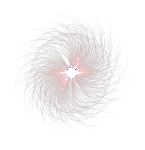 Forme lumineuse en spirale rayonnante — accent graphique NewTechConsult