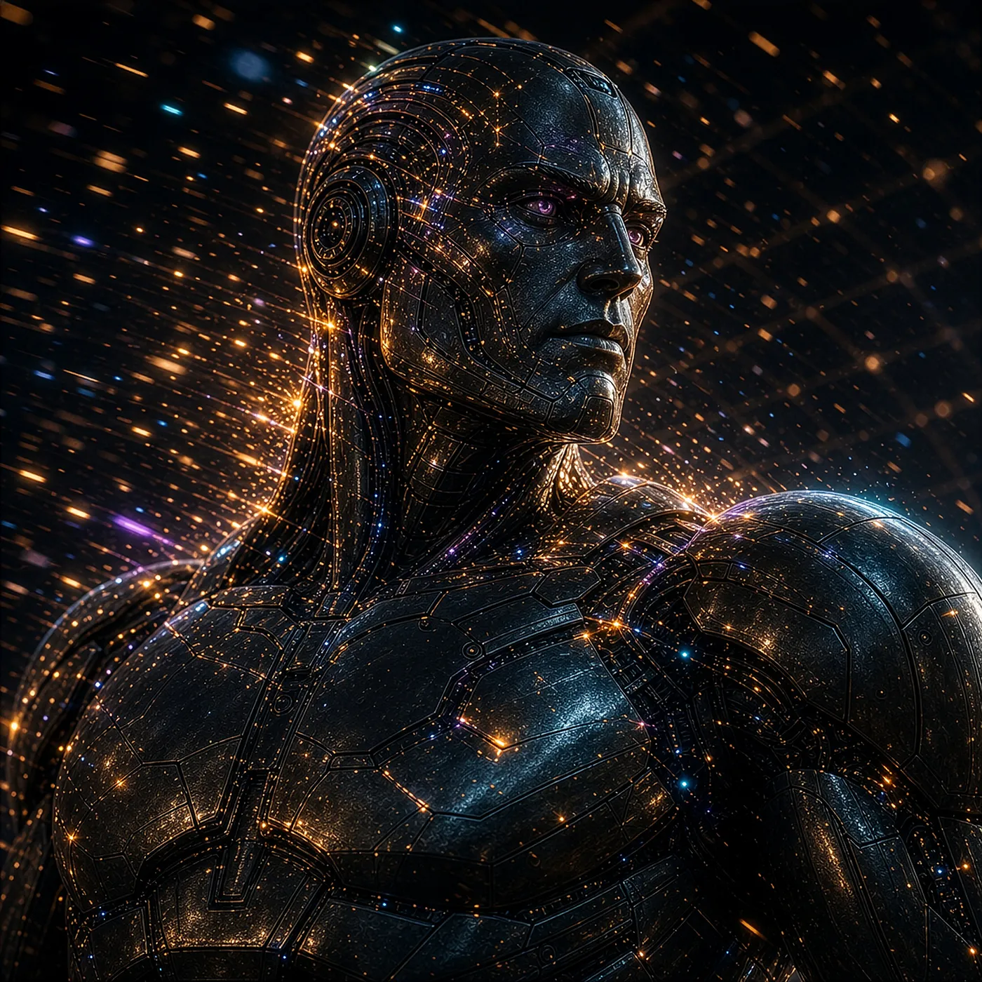 Robot humanoïde au port hiératique, posé et inébranlable — résilience des systèmes IT face aux incidents, NewTechConsult